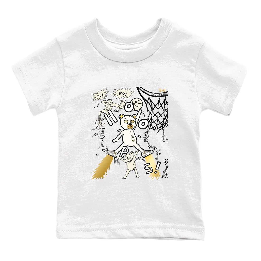 AJ4 Sail shirt to match jordans Stop The Bear sneaker tees Air Jordan 4 Sail SNRT sneaker release tees baby toddler White 2 cotton Shirt