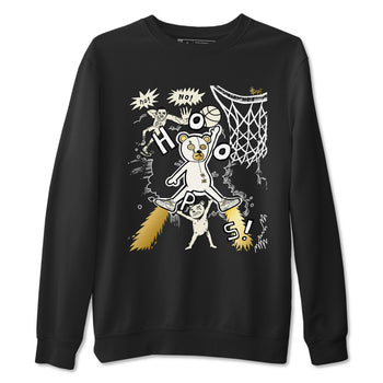 AJ4 Sail shirt to match jordans Stop The Bear sneaker tees Air Jordan 4 Sail SNRT Sneaker Release Tees unisex cotton Black 2 crew neck shirt