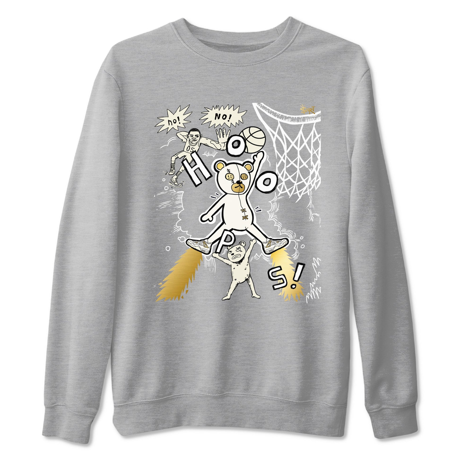AJ4 Sail shirt to match jordans Stop The Bear sneaker tees Air Jordan 4 Sail SNRT Sneaker Release Tees unisex cotton Heather Grey 2 crew neck shirt