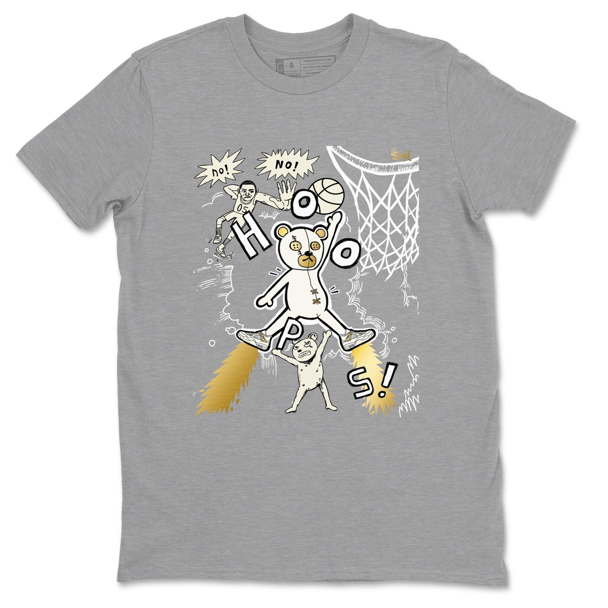 AJ4 Sail shirt to match jordans Stop The Bear sneaker tees Air Jordan 4 Sail SNRT Sneaker Release Tees unisex cotton Heather Grey 2 crew neck shirt