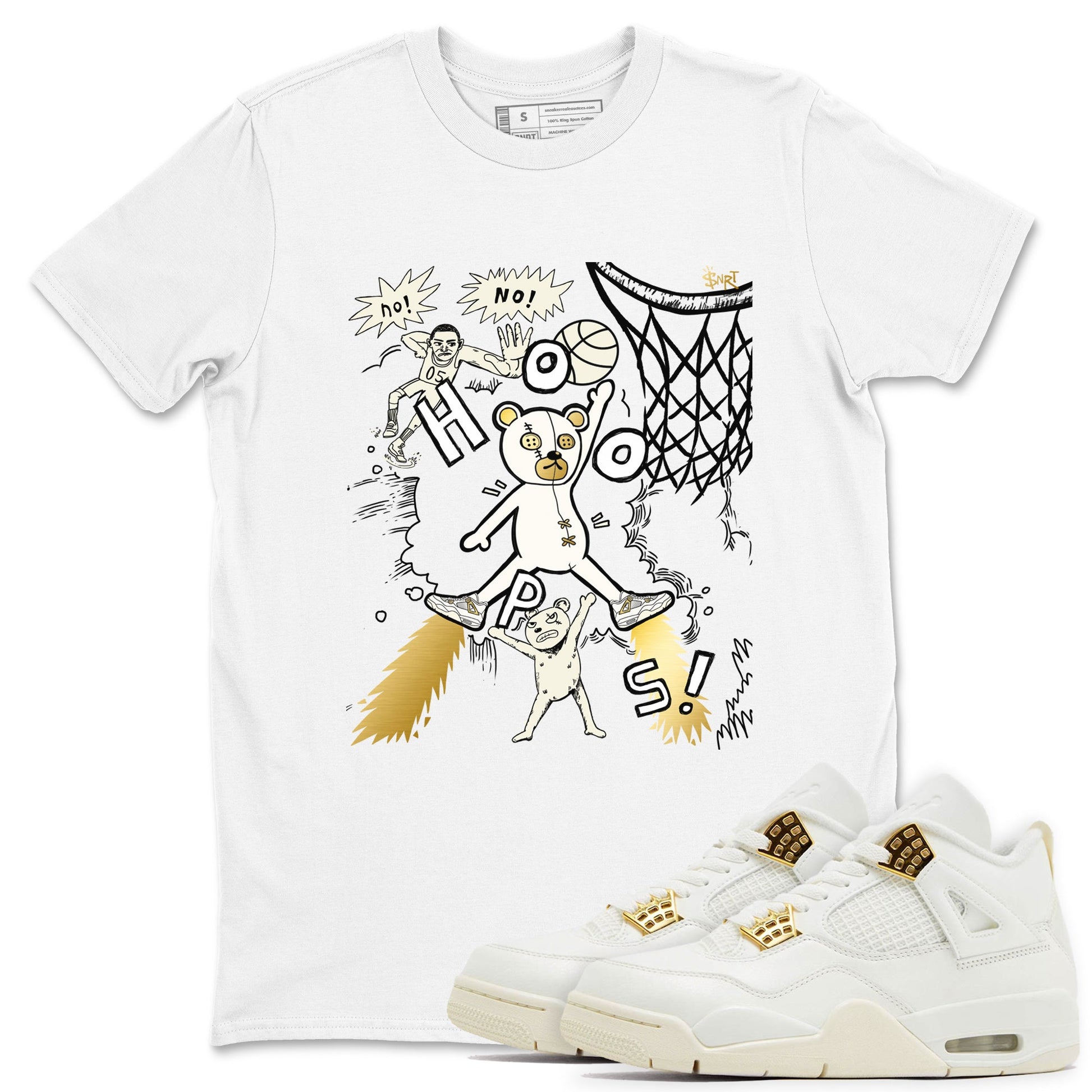 AJ4 Sail shirt to match jordans Stop The Bear sneaker tees Air Jordan 4 Sail SNRT Sneaker Release Tees unisex cotton White 1 crew neck shirt