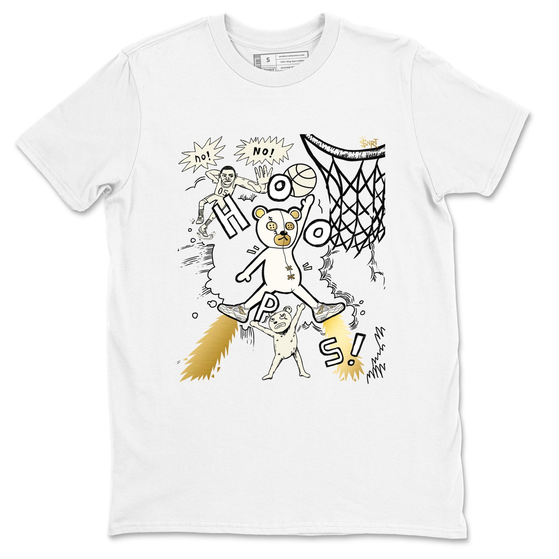 AJ4 Sail shirt to match jordans Stop The Bear sneaker tees Air Jordan 4 Sail SNRT Sneaker Release Tees unisex cotton White 2 crew neck shirt
