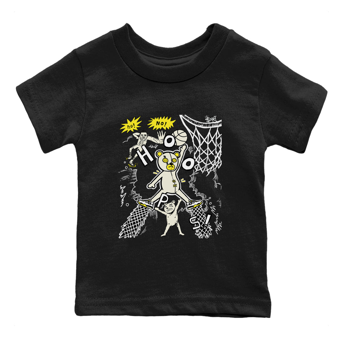 4s Vivid Sulfur shirt to match jordans Stop The Bear sneaker tees Air Jordan 4 Retro Vivid Sulfur SNRT sneaker release tees baby toddler Black 2 cotton Shirt