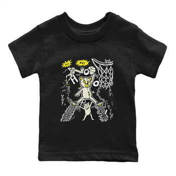 4s Vivid Sulfur shirt to match jordans Stop The Bear sneaker tees Air Jordan 4 Retro Vivid Sulfur SNRT sneaker release tees baby toddler Black 2 cotton Shirt