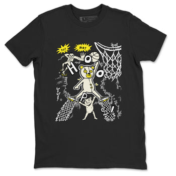 4s Vivid Sulfur shirt to match jordans Stop The Bear sneaker tees Air Jordan 4 Retro Vivid Sulfur SNRT Sneaker Release Tees unisex cotton Black 2 crew neck shirt