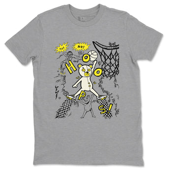 4s Vivid Sulfur shirt to match jordans Stop The Bear sneaker tees Air Jordan 4 Retro Vivid Sulfur SNRT Sneaker Release Tees unisex cotton Heather Grey 2 crew neck shirt