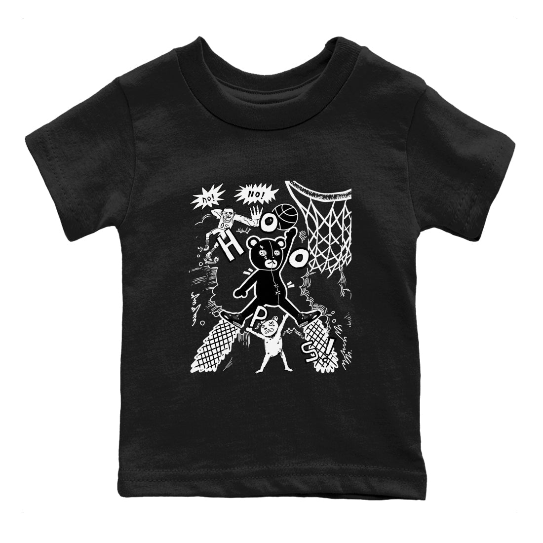 4s White Thunder shirt to match jordans Stop The Bear sneaker tees Air Jordan 4 White Thunder SNRT sneaker release tees baby toddler Black 2 cotton Shirt