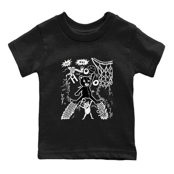 4s White Thunder shirt to match jordans Stop The Bear sneaker tees Air Jordan 4 White Thunder SNRT sneaker release tees baby toddler Black 2 cotton Shirt