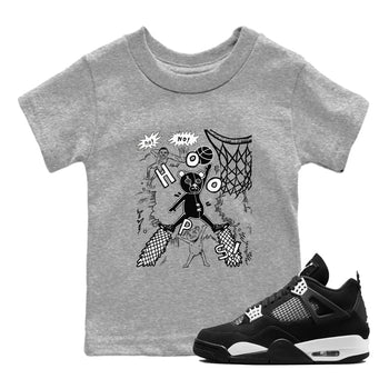 4s White Thunder shirt to match jordans Stop The Bear sneaker tees Air Jordan 4 White Thunder SNRT sneaker release tees baby toddler Heather Grey 1 cotton Shirt
