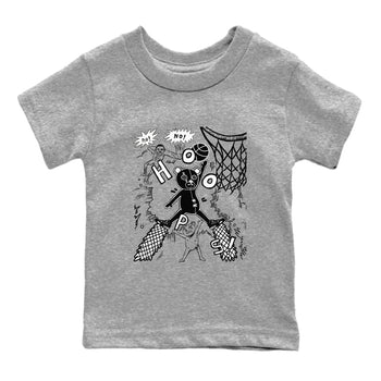 4s White Thunder shirt to match jordans Stop The Bear sneaker tees Air Jordan 4 White Thunder SNRT sneaker release tees baby toddler Heather Grey 2 cotton Shirt