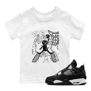 4s White Thunder shirt to match jordans Stop The Bear sneaker tees Air Jordan 4 White Thunder SNRT sneaker release tees baby toddler White 1 cotton Shirt