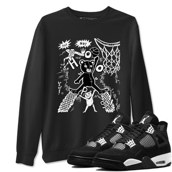 4s White Thunder shirt to match jordans Stop The Bear sneaker tees Air Jordan 4 White Thunder SNRT Sneaker Release Tees unisex cotton Black 1 crew neck shirt