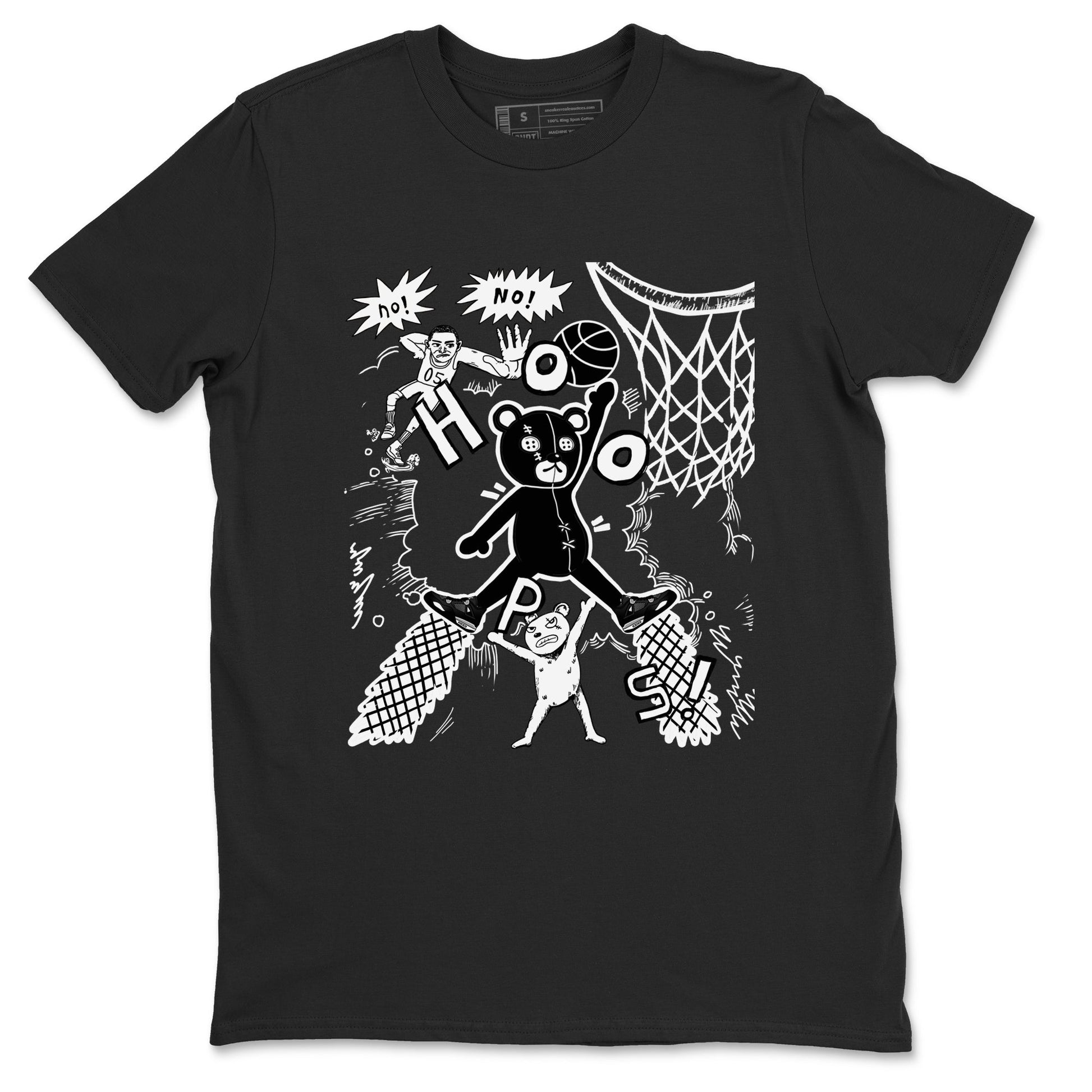 4s White Thunder shirt to match jordans Stop The Bear sneaker tees Air Jordan 4 White Thunder SNRT Sneaker Release Tees unisex cotton Black 2 crew neck shirt