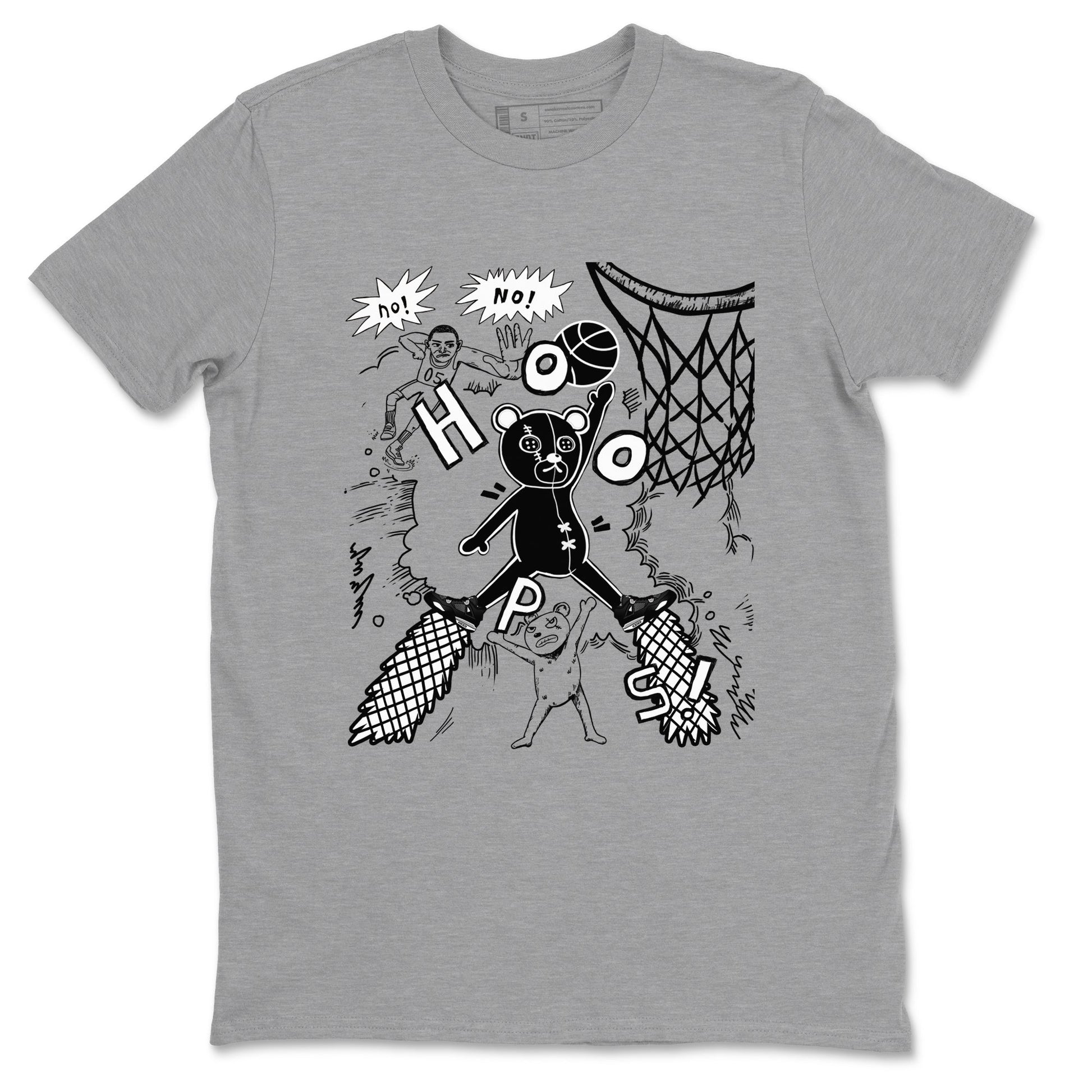 4s White Thunder shirt to match jordans Stop The Bear sneaker tees Air Jordan 4 White Thunder SNRT Sneaker Release Tees unisex cotton Heather Grey 2 crew neck shirt