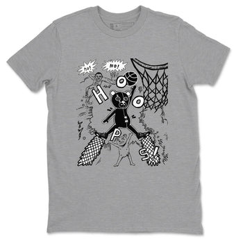 4s White Thunder shirt to match jordans Stop The Bear sneaker tees Air Jordan 4 White Thunder SNRT Sneaker Release Tees unisex cotton Heather Grey 2 crew neck shirt