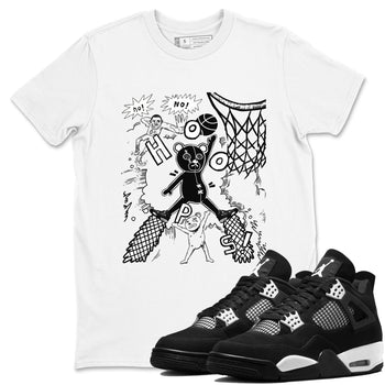 4s White Thunder shirt to match jordans Stop The Bear sneaker tees Air Jordan 4 White Thunder SNRT Sneaker Release Tees unisex cotton White 1 crew neck shirt