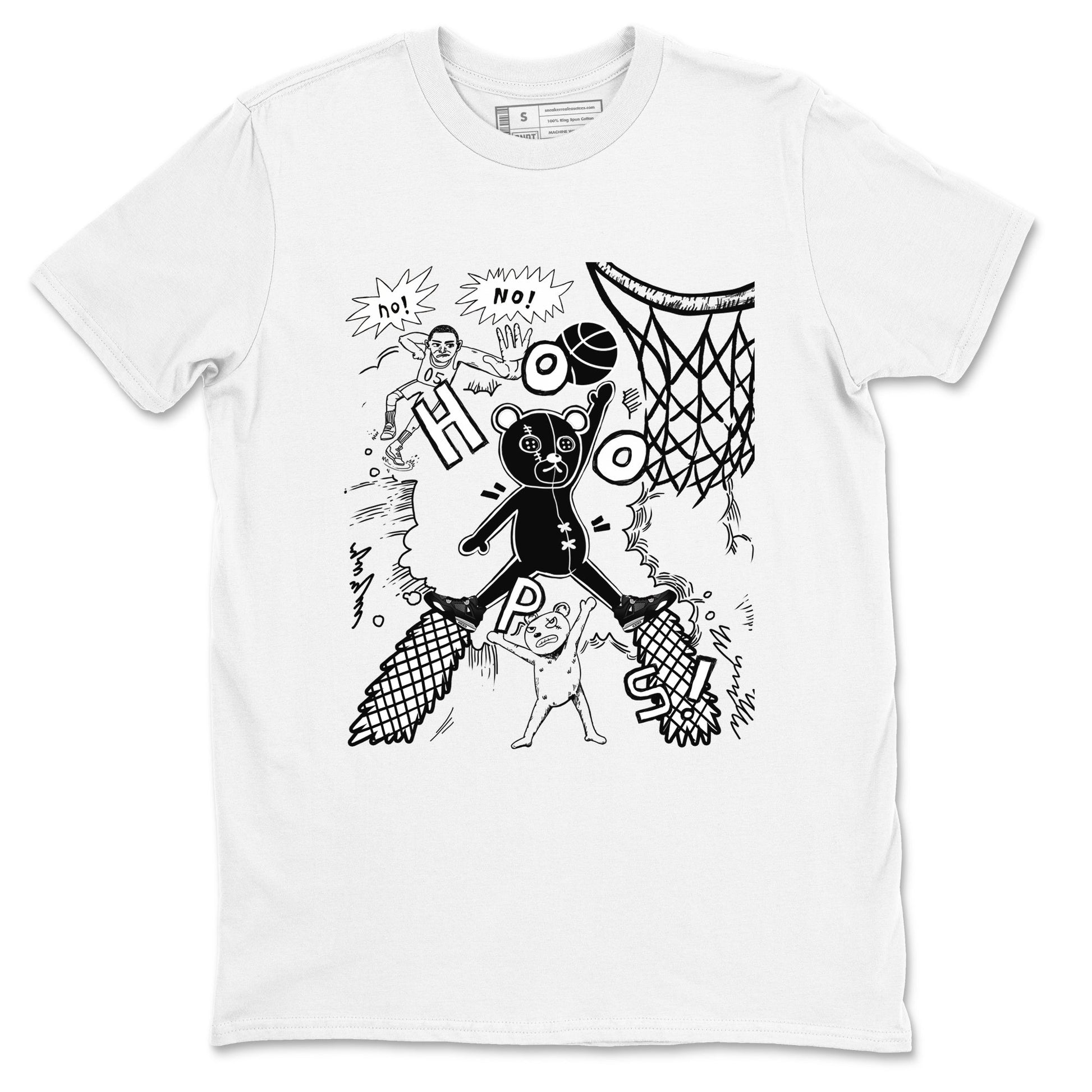4s White Thunder shirt to match jordans Stop The Bear sneaker tees Air Jordan 4 White Thunder SNRT Sneaker Release Tees unisex cotton White 2 crew neck shirt