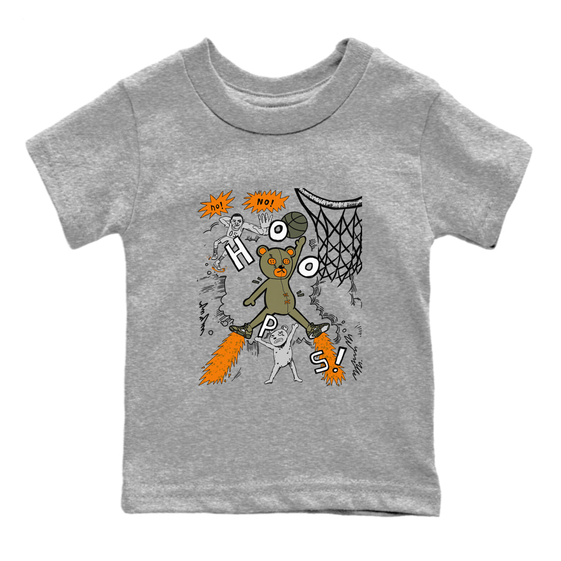 Air Jordan 5 Olive shirt to match jordans Stop The Bear sneaker tees 5s Olive SNRT sneaker release tees baby toddler Heather Grey 2 cotton Shirt