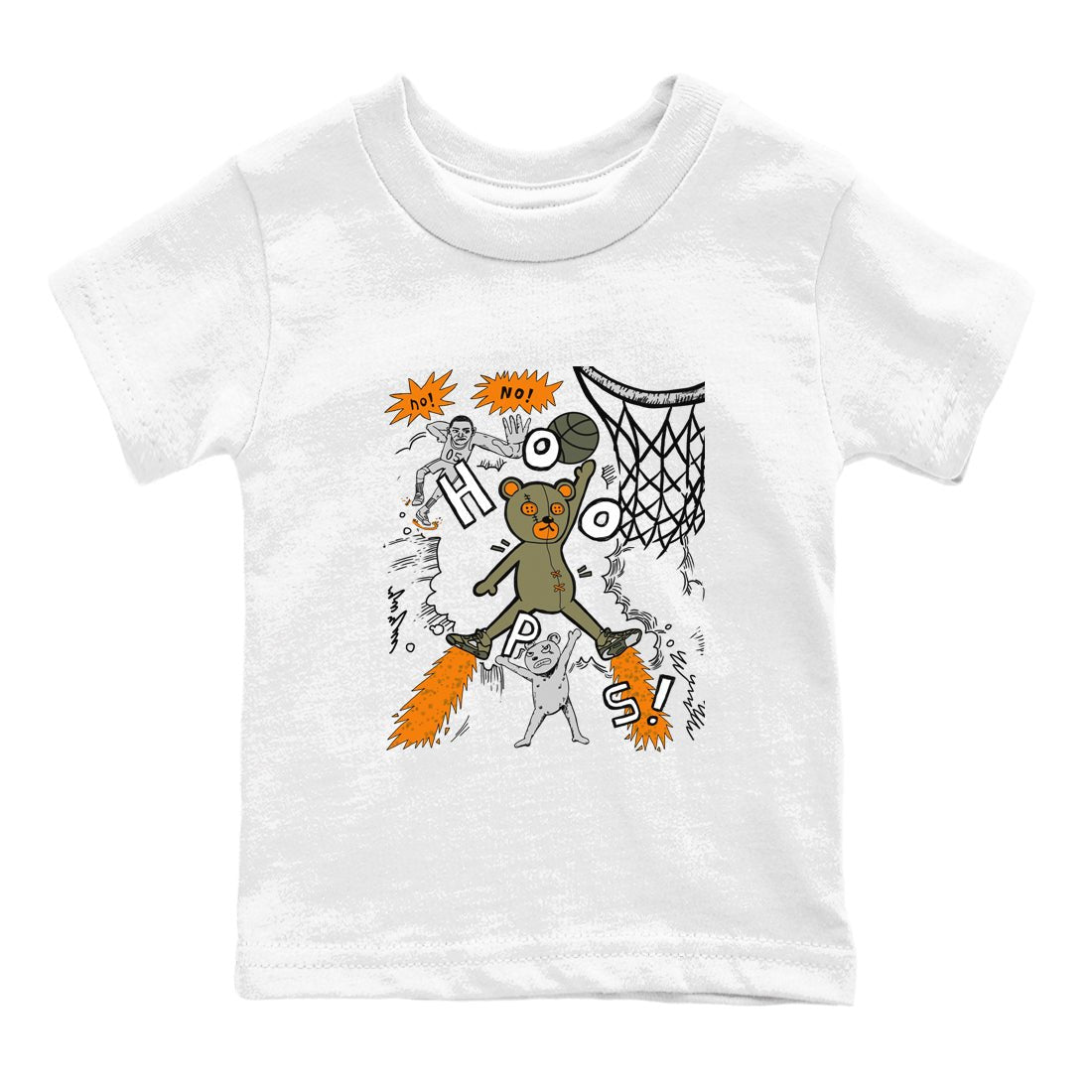 Air Jordan 5 Olive shirt to match jordans Stop The Bear sneaker tees 5s Olive SNRT sneaker release tees baby toddler White 2 cotton Shirt