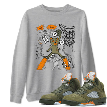Air Jordan 5 Olive shirt to match jordans Stop The Bear sneaker tees 5s Olive SNRT Sneaker Release Tees unisex cotton Heather Grey 1 crew neck shirt