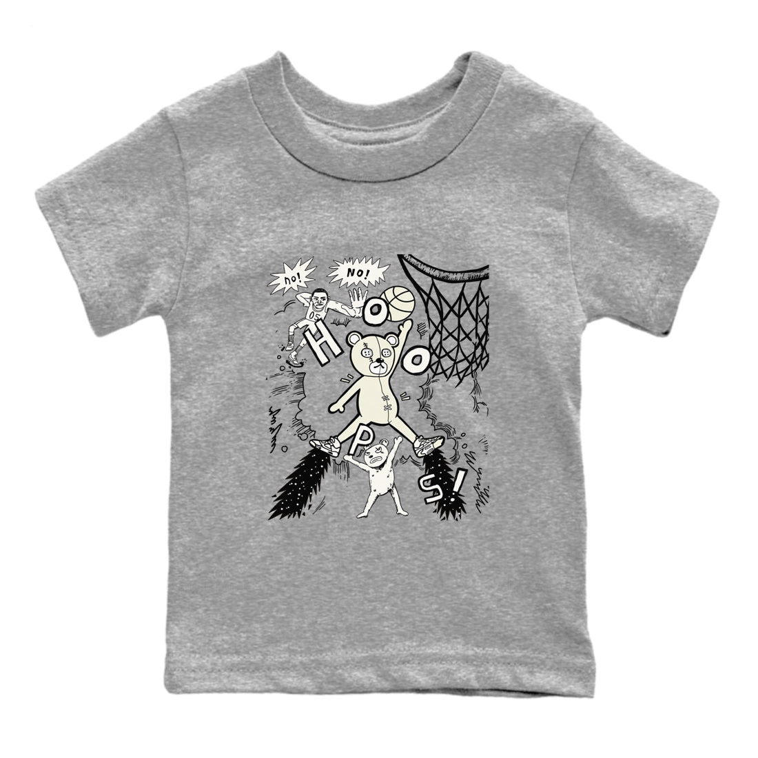 5s Sail shirt to match jordans Stop The Bear sneaker tees Air Jordan 5 Sail SNRT sneaker release tees baby toddler Heather Grey 2 cotton Shirt