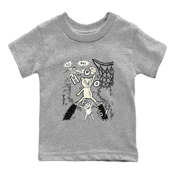 5s Sail shirt to match jordans Stop The Bear sneaker tees Air Jordan 5 Sail SNRT sneaker release tees baby toddler Heather Grey 2 cotton Shirt