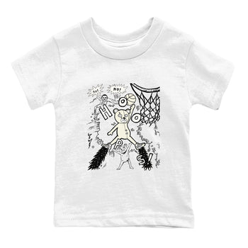 5s Sail shirt to match jordans Stop The Bear sneaker tees Air Jordan 5 Sail SNRT sneaker release tees baby toddler White 2 cotton Shirt
