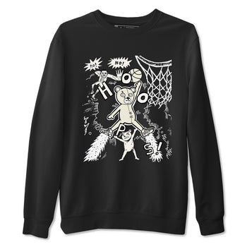 5s Sail shirt to match jordans Stop The Bear sneaker tees Air Jordan 5 Sail SNRT Sneaker Release Tees unisex cotton Black 2 crew neck shirt