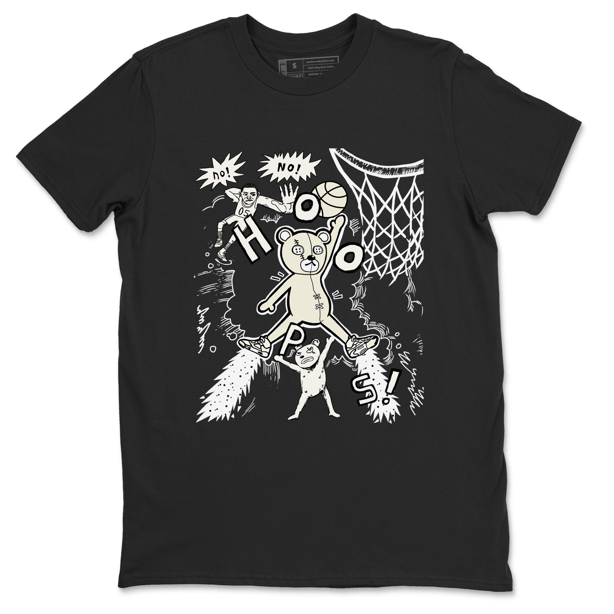 5s Sail shirt to match jordans Stop The Bear sneaker tees Air Jordan 5 Sail SNRT Sneaker Release Tees unisex cotton Black 2 crew neck shirt