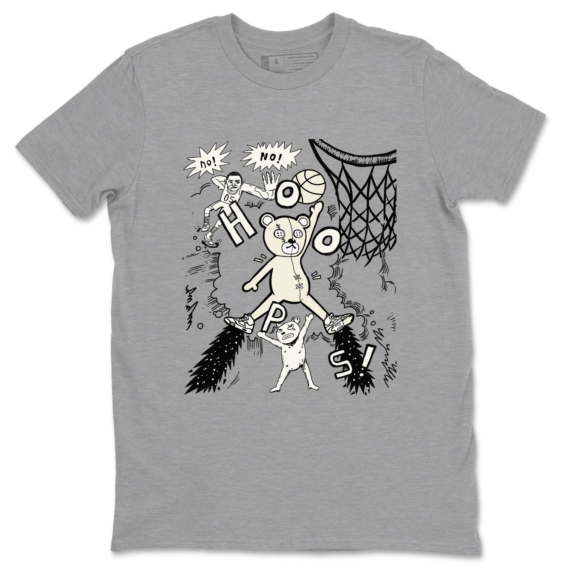 5s Sail shirt to match jordans Stop The Bear sneaker tees Air Jordan 5 Sail SNRT Sneaker Release Tees unisex cotton Heather Grey 2 crew neck shirt
