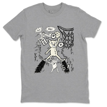 5s Sail shirt to match jordans Stop The Bear sneaker tees Air Jordan 5 Sail SNRT Sneaker Release Tees unisex cotton Heather Grey 2 crew neck shirt