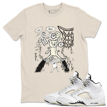 5s Sail shirt to match jordans Stop The Bear sneaker tees Air Jordan 5 Sail SNRT Sneaker Release Tees unisex cotton Natural 1 crew neck shirt