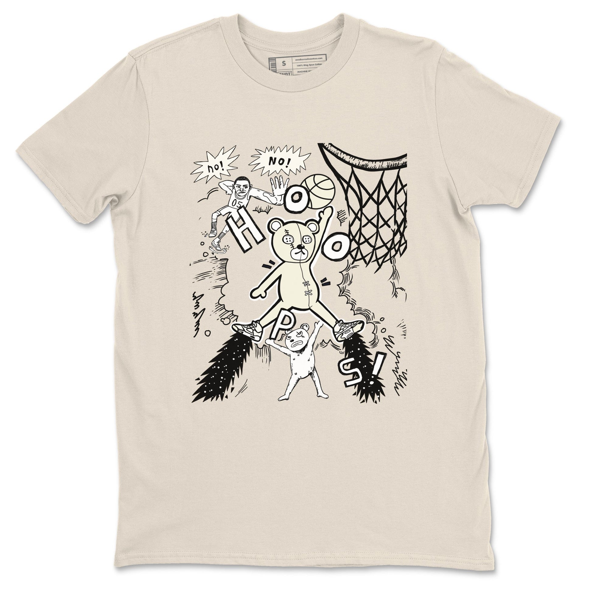 5s Sail shirt to match jordans Stop The Bear sneaker tees Air Jordan 5 Sail SNRT Sneaker Release Tees unisex cotton Natural 2 crew neck shirt
