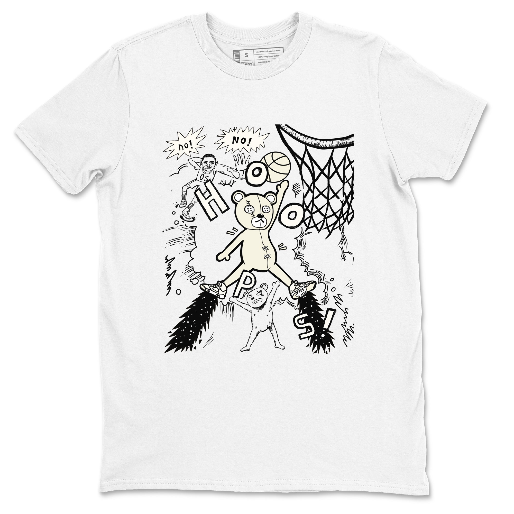 5s Sail shirt to match jordans Stop The Bear sneaker tees Air Jordan 5 Sail SNRT Sneaker Release Tees unisex cotton White 2 crew neck shirt