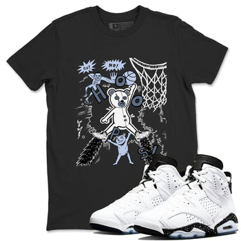 6s Reverse Oreo shirt to match jordans Stop The Bear sneaker tees Air Jordan 6 White Black SNRT Sneaker Release Tees unisex cotton Black 1 crew neck shirt