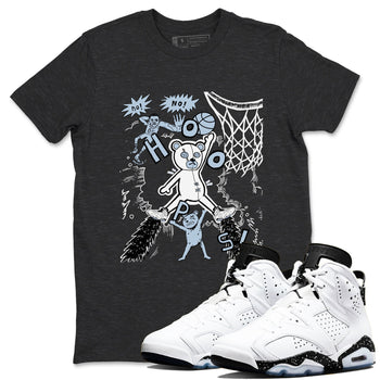 6s Reverse Oreo shirt to match jordans Stop The Bear sneaker tees Air Jordan 6 White Black SNRT Sneaker Release Tees unisex cotton Charcoal Heather 1 crew neck shirt