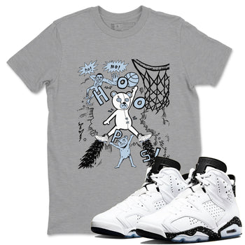 6s Reverse Oreo shirt to match jordans Stop The Bear sneaker tees Air Jordan 6 White Black SNRT Sneaker Release Tees unisex cotton Heather Grey 1 crew neck shirt