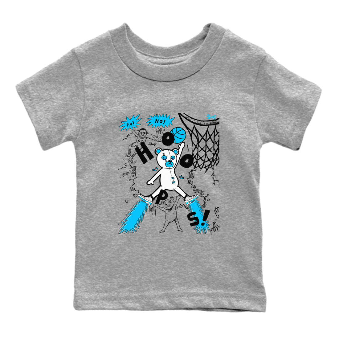 9s Powder Blue shirt to match jordans Stop The Bear sneaker tees Air Jordan 9 Powder Blue SNRT sneaker release tees baby toddler Heather Grey 2 cotton Shirt