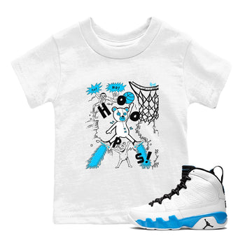 9s Powder Blue shirt to match jordans Stop The Bear sneaker tees Air Jordan 9 Powder Blue SNRT sneaker release tees baby toddler White 1 cotton Shirt