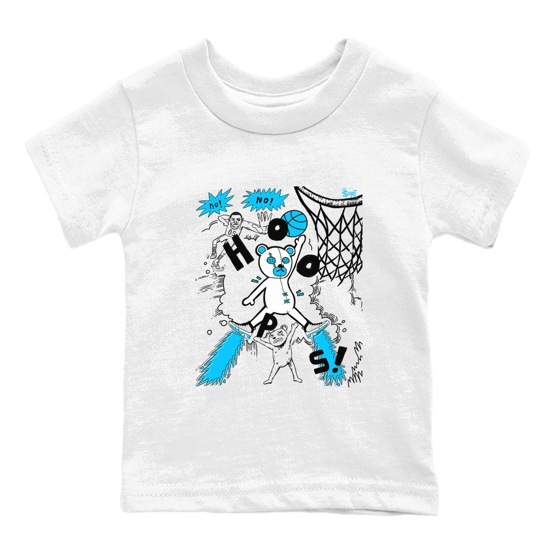 9s Powder Blue shirt to match jordans Stop The Bear sneaker tees Air Jordan 9 Powder Blue SNRT sneaker release tees baby toddler White 2 cotton Shirt