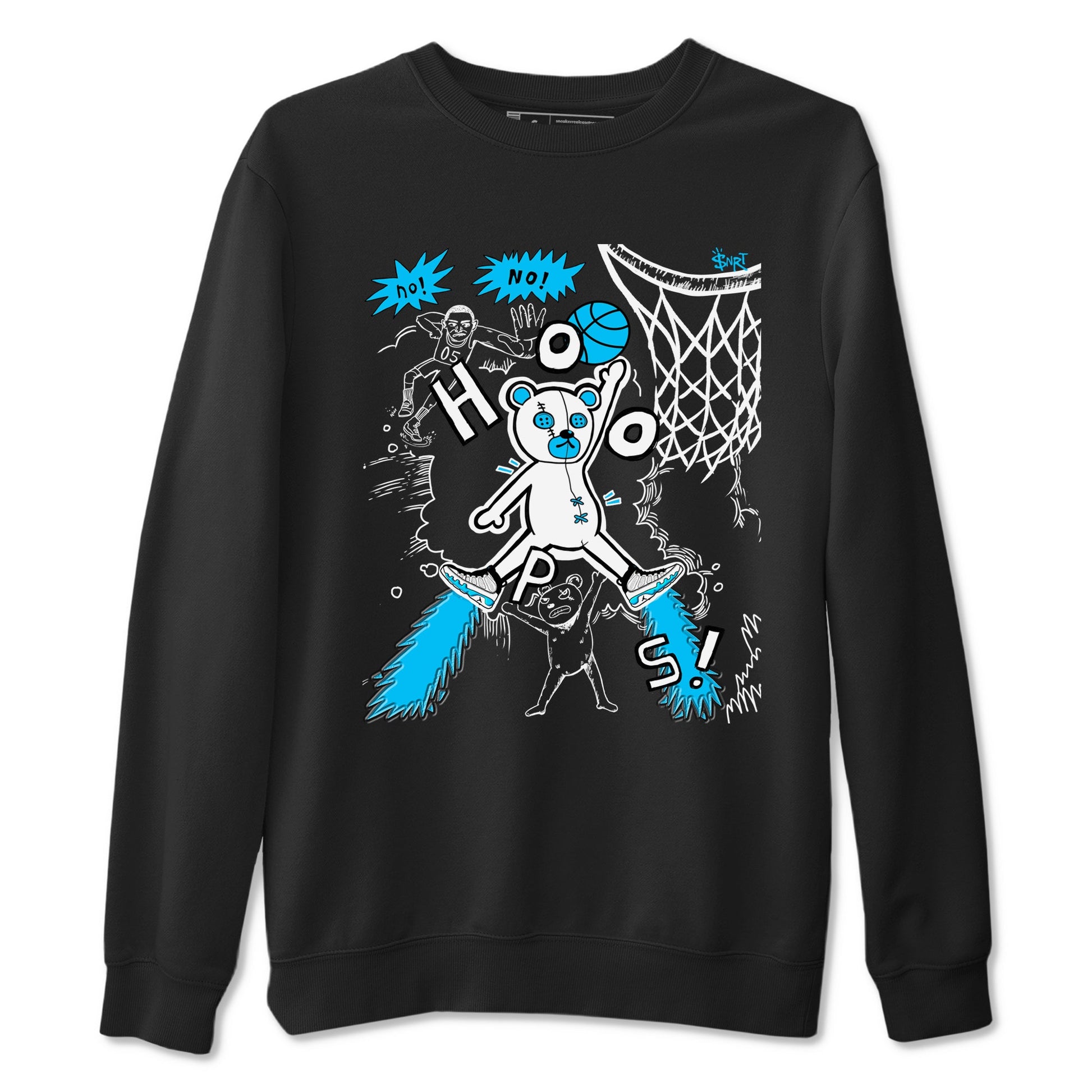 9s Powder Blue shirt to match jordans Stop The Bear sneaker tees Air Jordan 9 Powder Blue SNRT Sneaker Release Tees unisex cotton Black 2 crew neck shirt