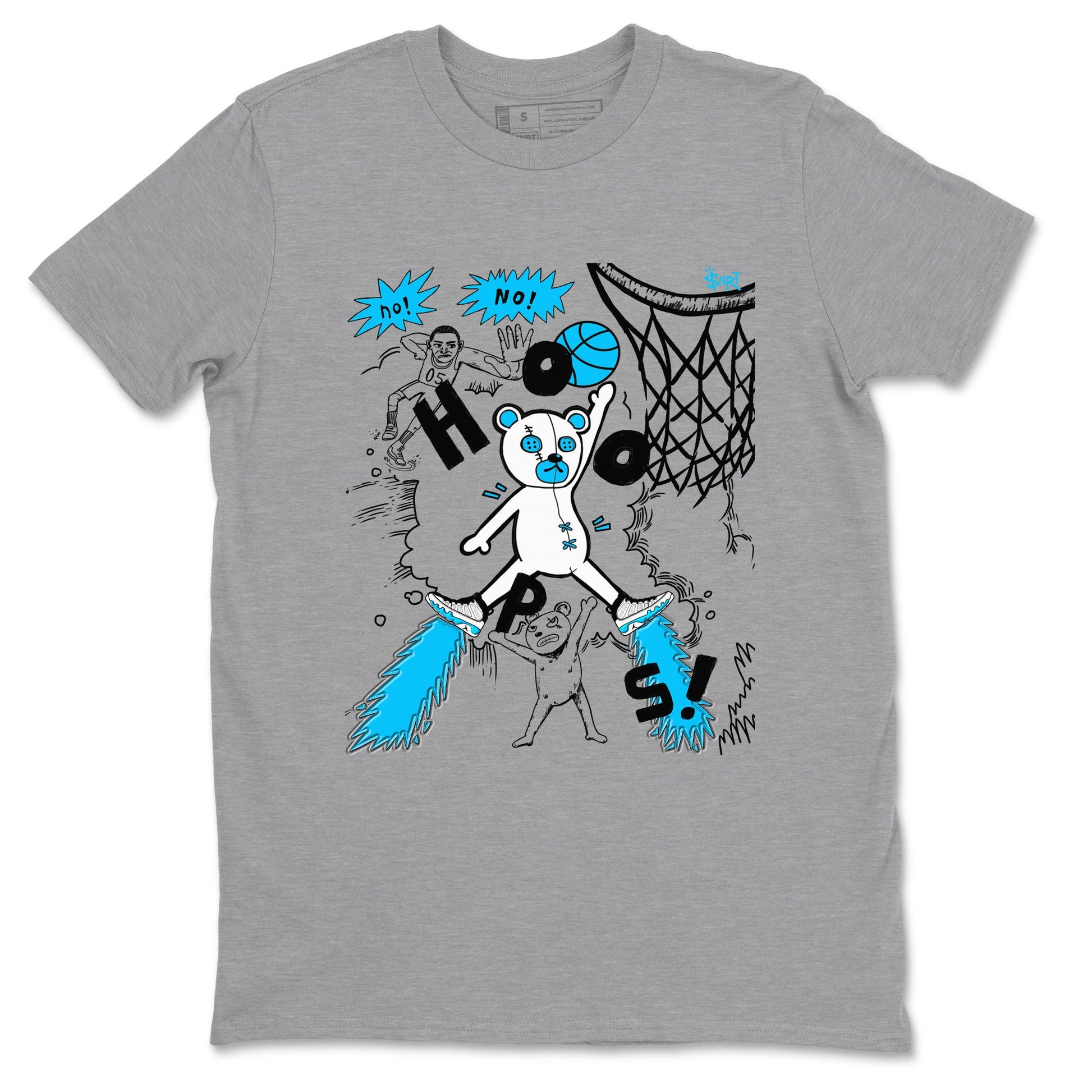 9s Powder Blue shirt to match jordans Stop The Bear sneaker tees Air Jordan 9 Powder Blue SNRT Sneaker Release Tees unisex cotton Heather Grey 2 crew neck shirt