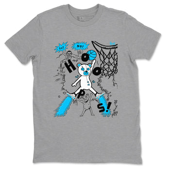 9s Powder Blue shirt to match jordans Stop The Bear sneaker tees Air Jordan 9 Powder Blue SNRT Sneaker Release Tees unisex cotton Heather Grey 2 crew neck shirt