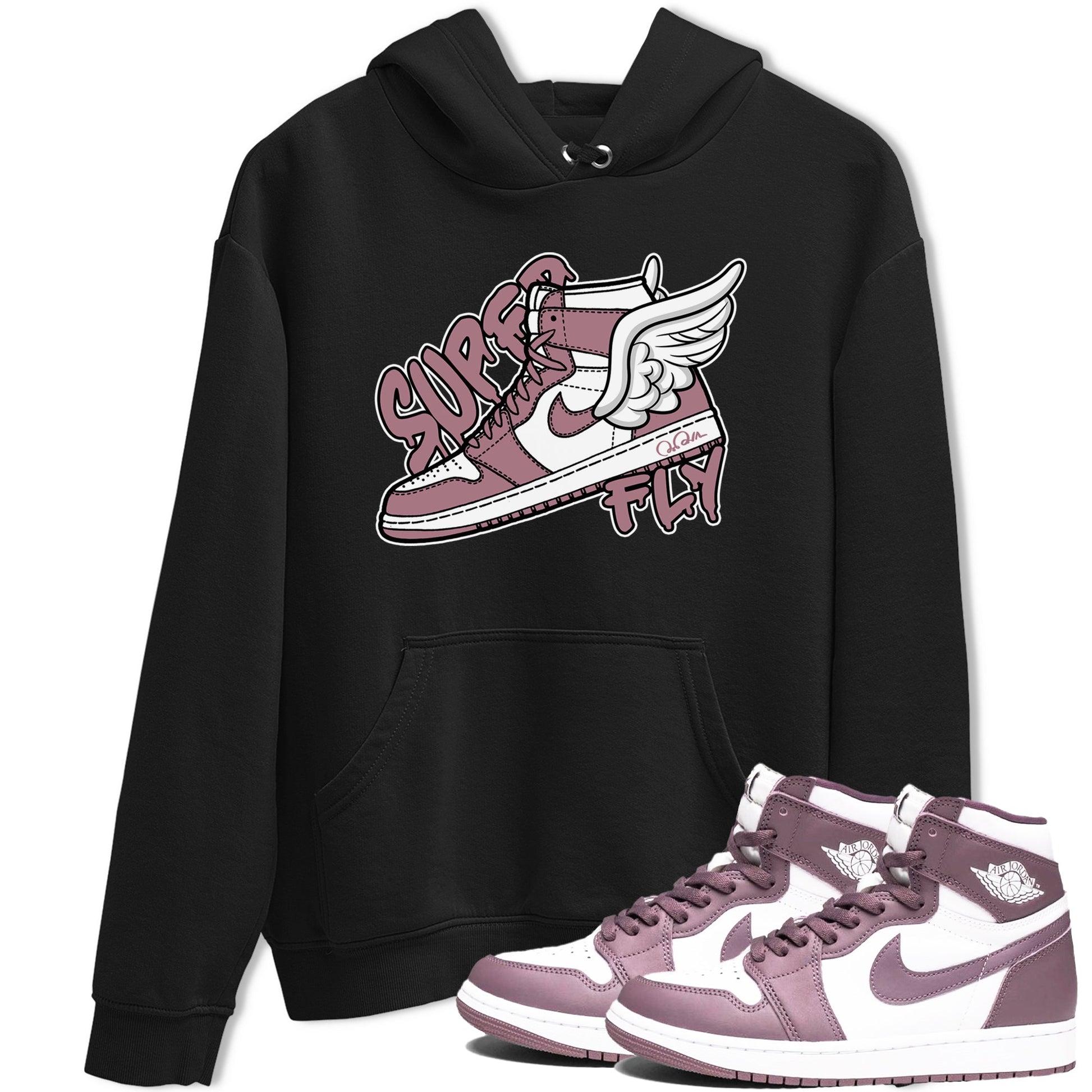Air Jordan 1 Mauve shirt to match jordans Super Fly sneaker tees AJ1Mauve SNRT Sneaker Release Tees Unisex Black 1 T-Shirt