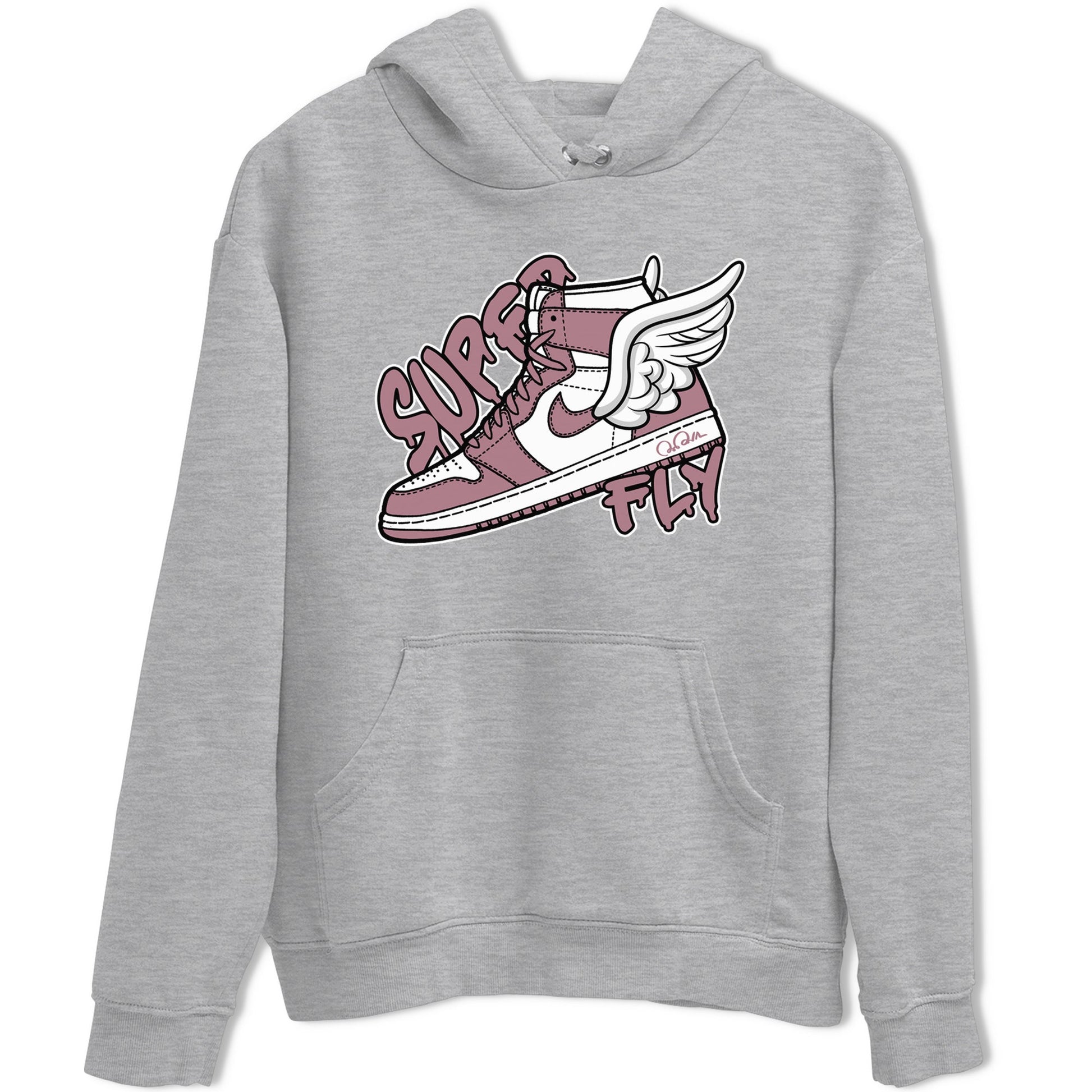 Air Jordan 1 Mauve shirt to match jordans Super Fly sneaker tees AJ1Mauve SNRT Sneaker Release Tees Unisex Heather Grey 2 T-Shirt