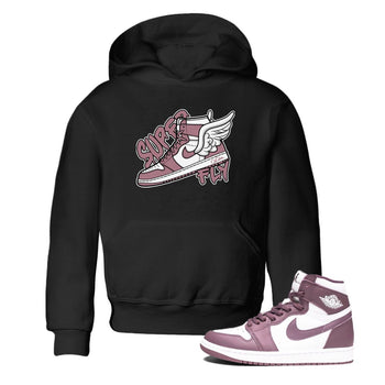 Air Jordan 1 Mauve shirt to match jordans Super Fly sneaker tees AJ1Mauve SNRT Sneaker Release Tees Baby Toddler Black 1 T-Shirt