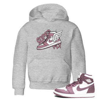 Air Jordan 1 Mauve shirt to match jordans Super Fly sneaker tees AJ1Mauve SNRT Sneaker Release Tees Baby Toddler Heather Grey 1 T-Shirt