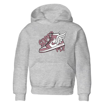 Air Jordan 1 Mauve shirt to match jordans Super Fly sneaker tees AJ1Mauve SNRT Sneaker Release Tees Baby Toddler Heather Grey 2 T-Shirt