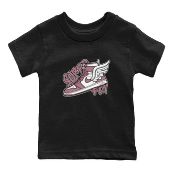 Air Jordan 1 Mauve shirt to match jordans Super Fly sneaker tees AJ1Mauve SNRT Sneaker Release Tees Baby Toddler Black 2 T-Shirt