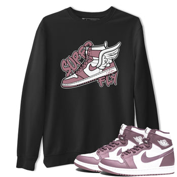 Air Jordan 1 Mauve shirt to match jordans Super Fly sneaker tees AJ1Mauve SNRT Sneaker Release Tees Unisex Black 1 T-Shirt